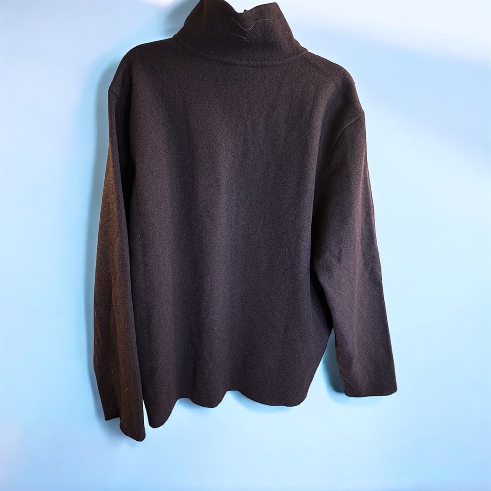 Eileen Fisher Funnel Neck Tunic Women's Sweater Oversized Size S black